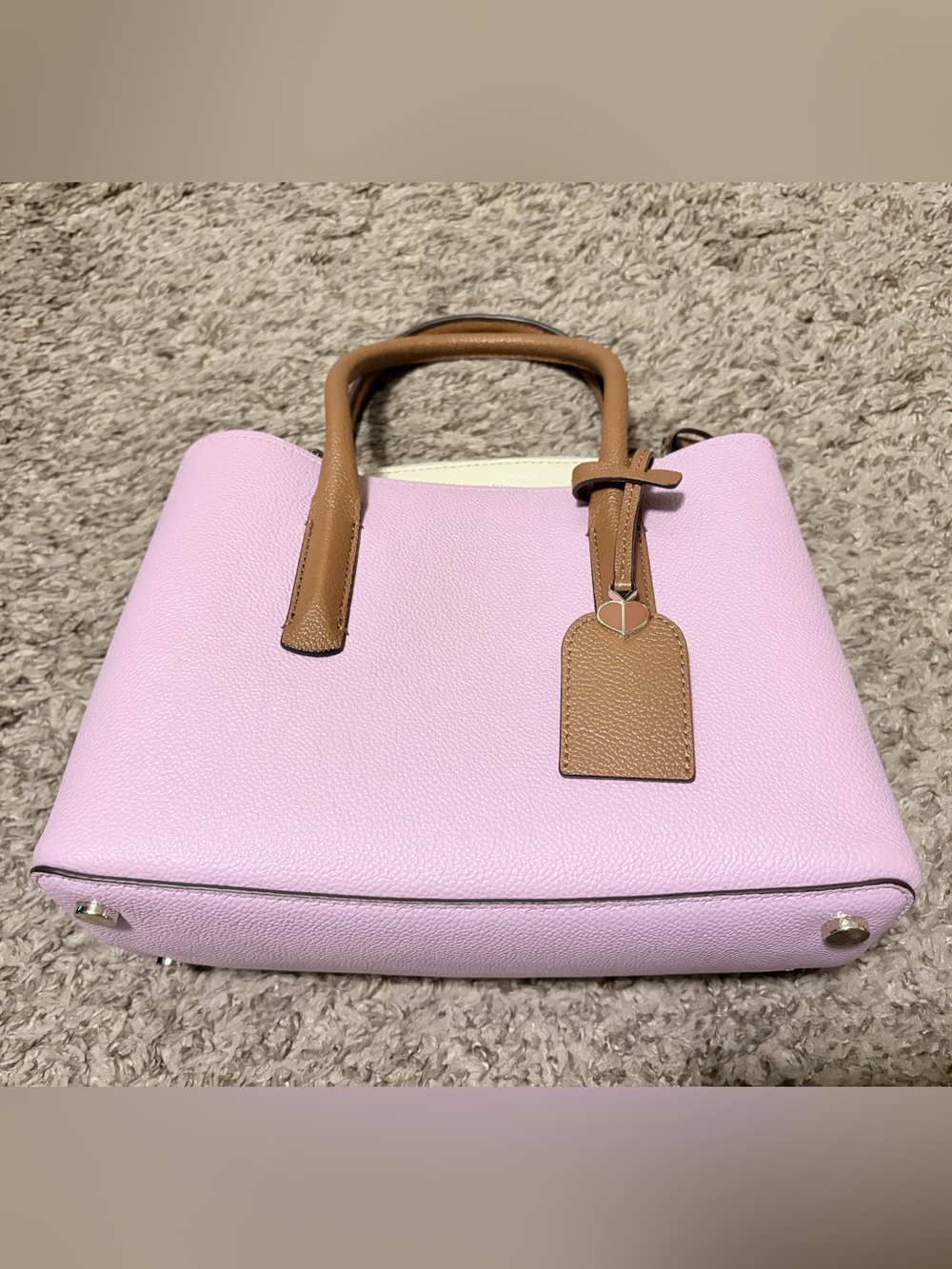 Kate Spade light purple and cream crossbody bag